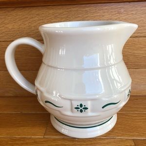 36oz LONGABERGER Pitcher Woven Traditions Heritage Green